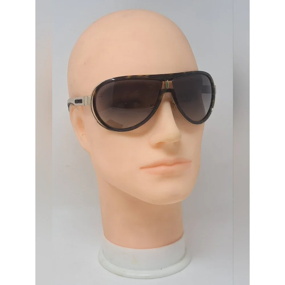 Gucci Vintage Sunglasses Y2K 90s Wrap Havana Gold Gradient GG1566/S 66-09-120